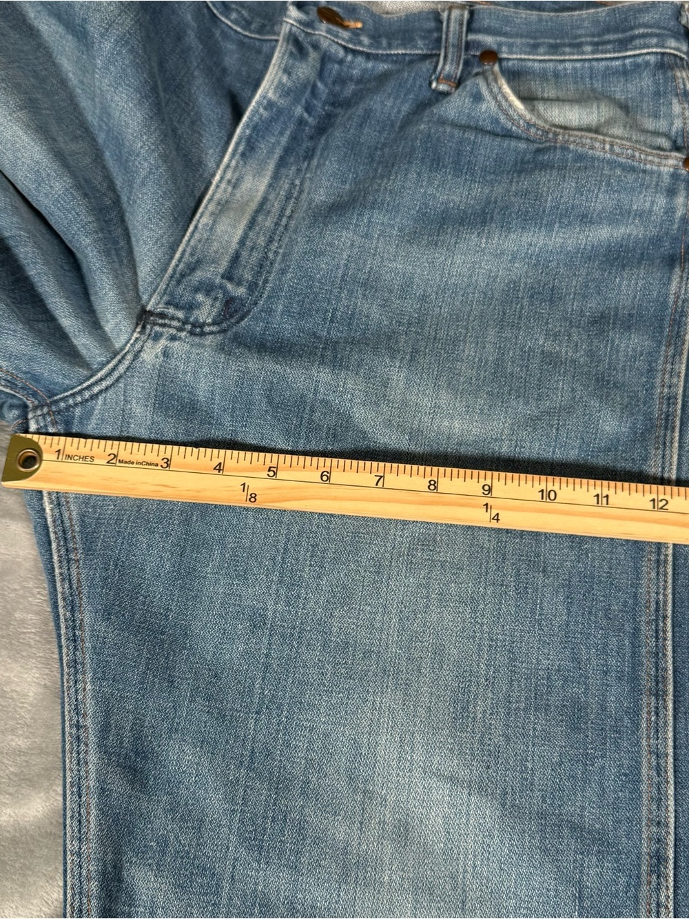 Vintage Wrangler Straight Leg Jeans Mens 34x33 (Estimated) Faded Wash 80s - Picture 11 of 12